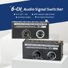 Compactly 6Channel Audios Switcher For Clear Sound And Easy Setups Eliminates Noise and Sound Interferences Selector