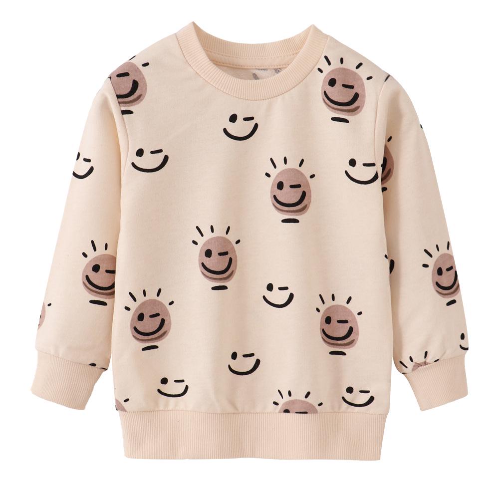 Autumn Cartoon Long-Sleeve Round Neck Sweatshirt for Girls - Casual Cotton Terry Kids Top 3T (100cm)