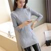 Women's Spring and Fall Mid-length Knitted Pullover Bottoming Shirt Half Turtleneck Slim Elegant Sweater