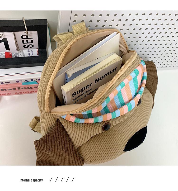 Uroczy plecak podróżny dla dzieci z szczeniaczkiem: Duża pojemność, na podwójne ramię, kreskówkowy prezent urodzinowy