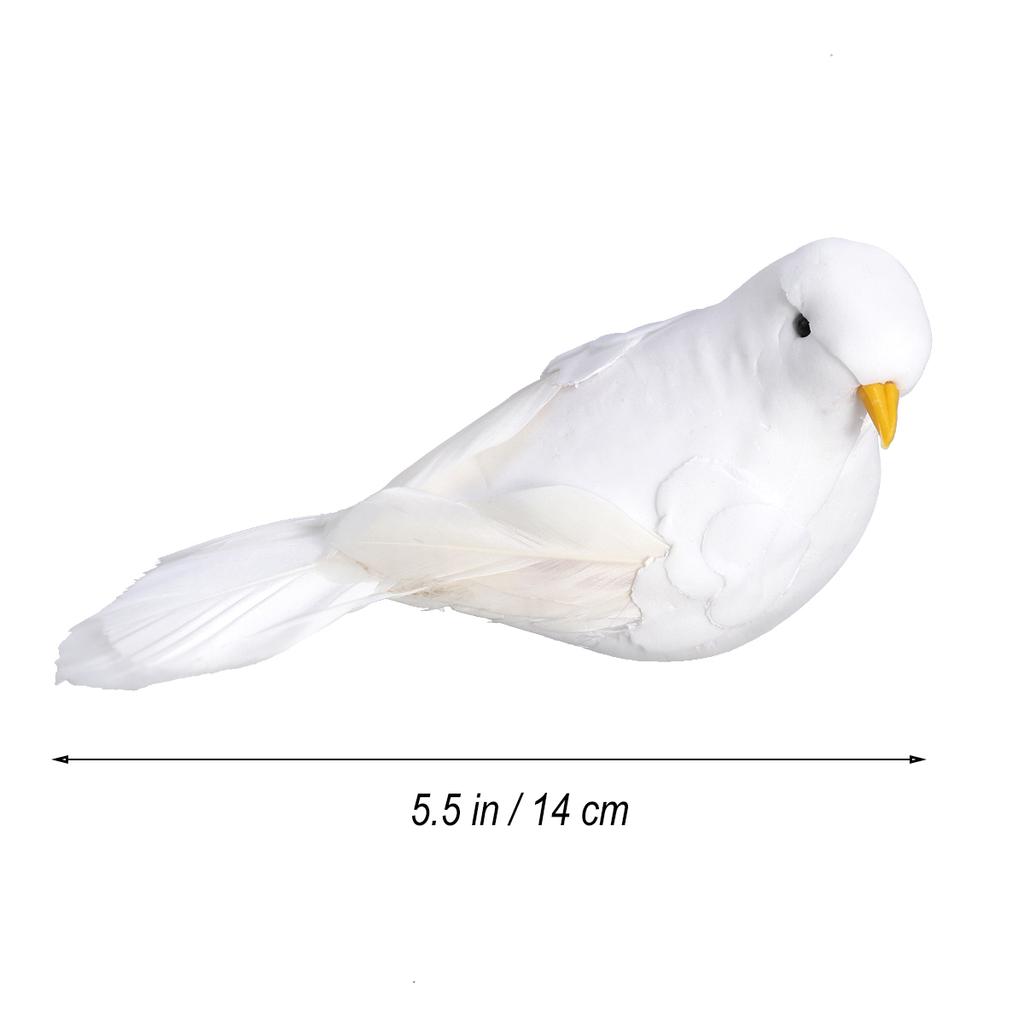 Bird Fake Birds Pigeon Doves Figure Dove Figurine Artificial Decor Decoration White Ornament Lawn Faux Toy Garden Playset