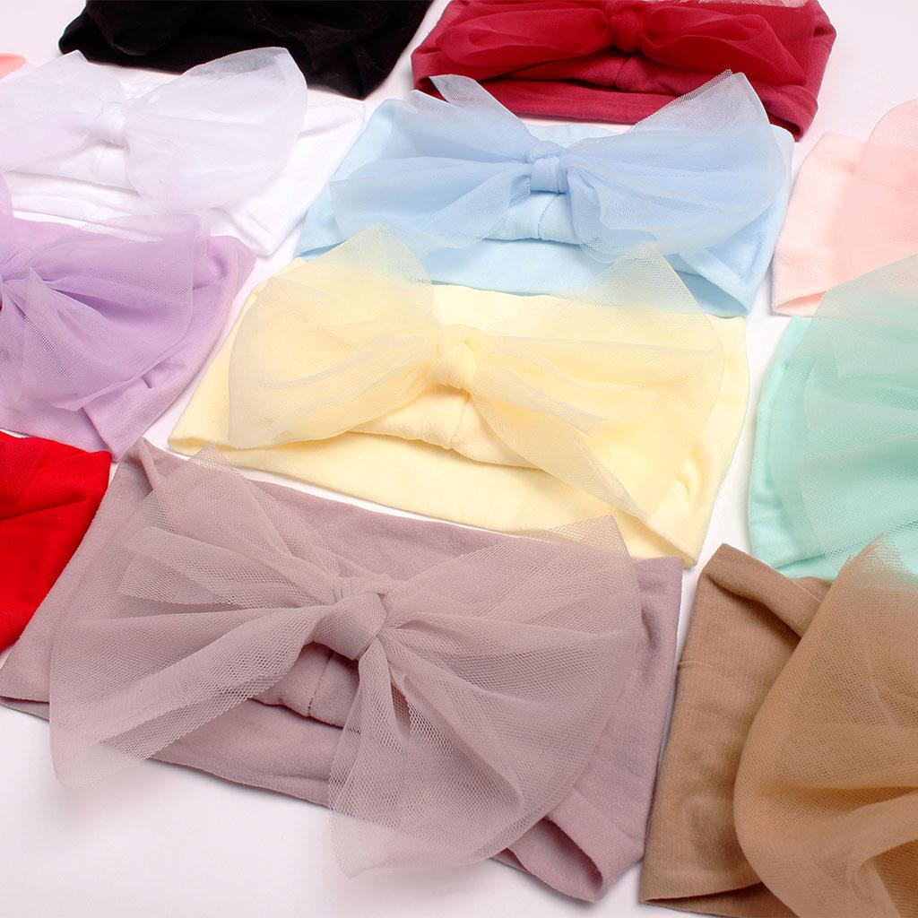 Baby Hair Accessories Headband Baby Newborn Mesh Bow Baby Girl Headband