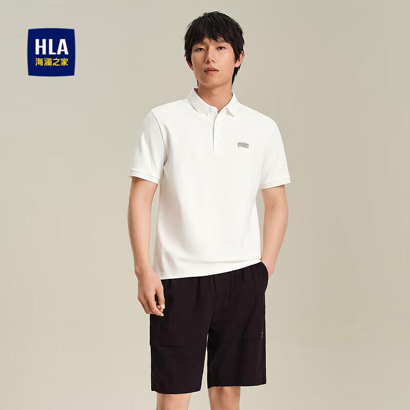 HLA Men s Casual Short-Sleeve Textured Polo Shirt L