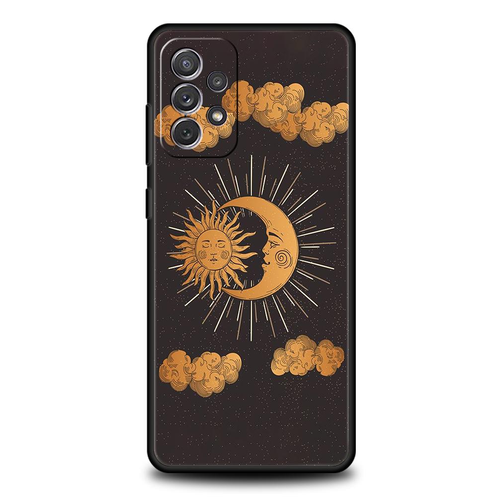 Suns Moons Clouds Astrological Phone Case for Samsung Galaxy A13 A14 A54 A73 A34 A51 A71 A22 A23 A32 A52 A01 A31 A41 Soft Shell