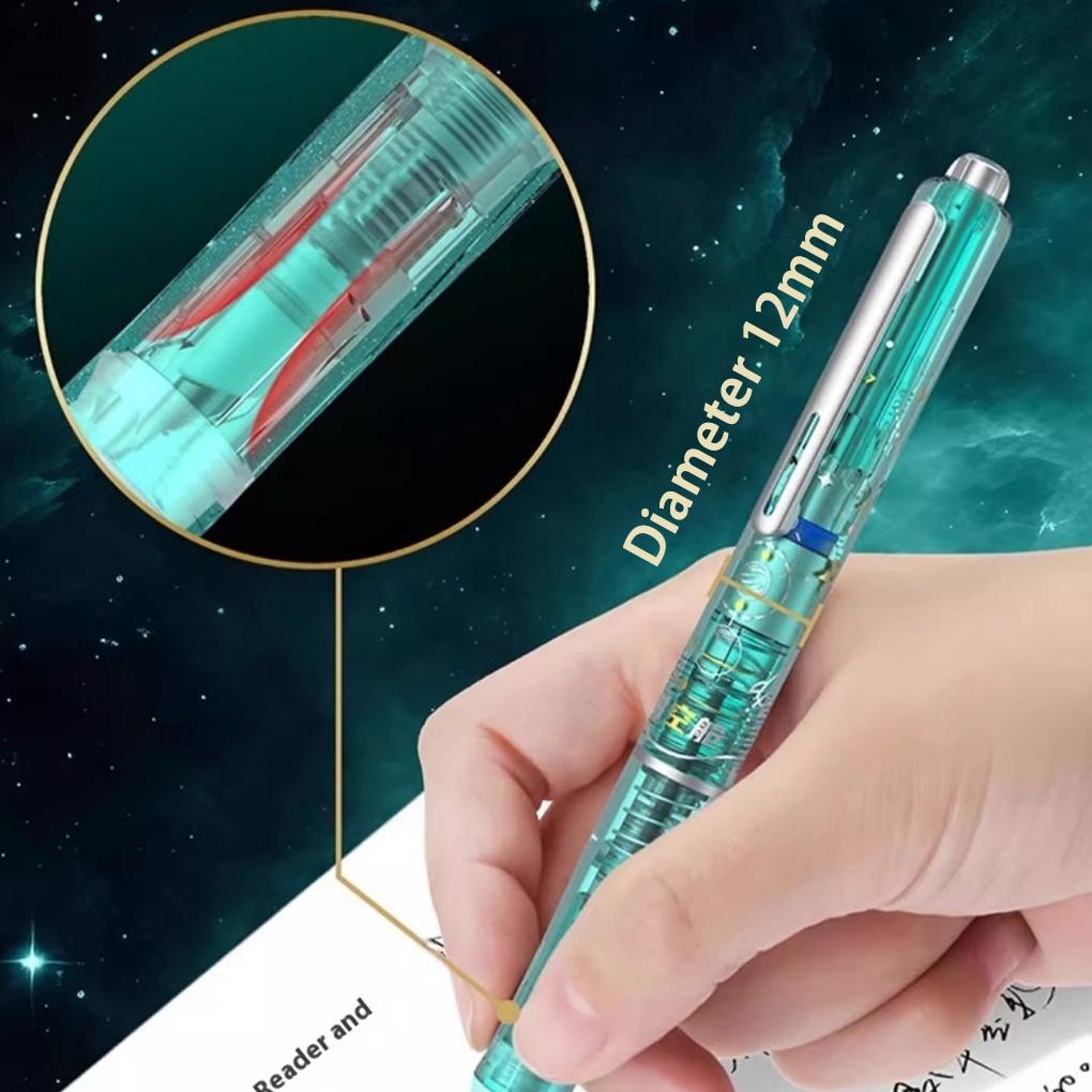 Push-Type Retractable Fountain Pen Timeless Ds7158 Pilot Pen with Small Compartment Technology Inkless Writing Practice