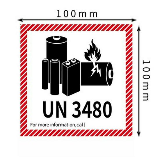 100 Sheets of Lithium Battery Fireproof Labels: UN3481, 3480, 3090 Warning Labels In Stock