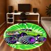 1PC Monster Truck Round Chair mat Area Rug - Non-Slip, Floor Mat for Office, Bedroom, and Indoor Decor -Gift D1127196