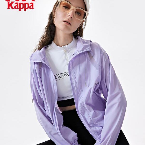 Kappa Air Conditioning Shirt, Women's Summer Hooded Breathable Cardigan, Outdoor Skin Jacket