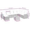 9 piece Garden Sofa Set with Cushions Black PE Rattan