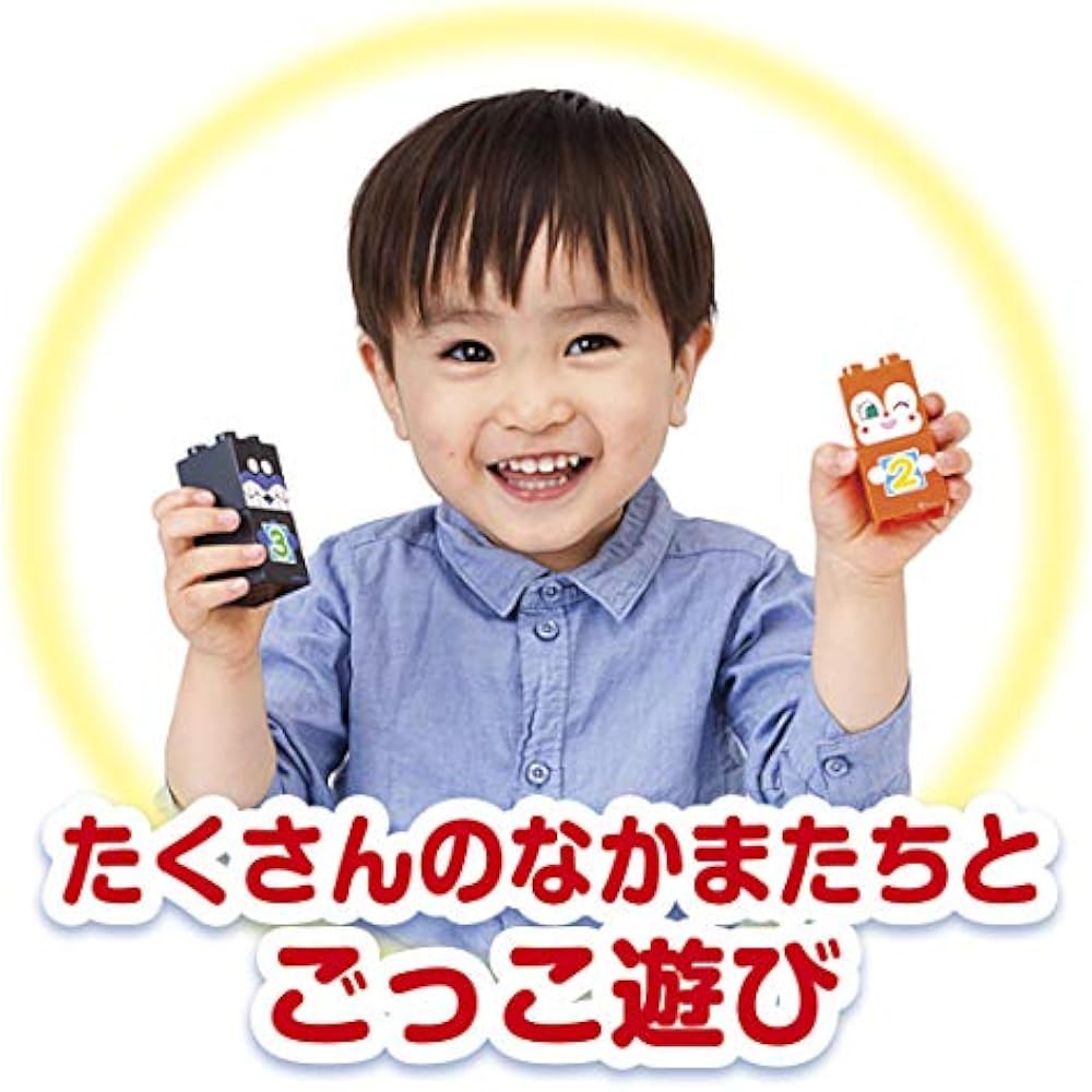 [BANDAI (BANDAI)] BlockLabo Block Lab Anpanman SL Man and 1 2 3! Suji Block Set for ages 1.5 and ...