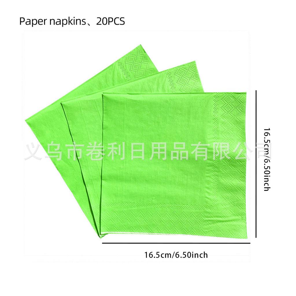 Custom Printing Solid Color Bronzing Logo Tissue Handkerchief Paper All Kinds Of Festivals Birthday Party Exhibition Napkin Decoration