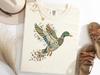 Duck Floral Shirt, Spring Duck Flower Tee, Bird Lover Gift