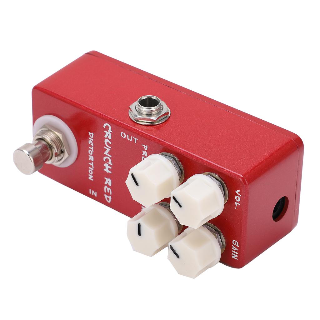 Distortion Effect Metal Shell Red True Bypass Foot Switch for Electric Guitar Bass