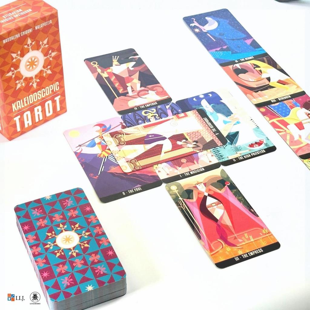 I.I.J Kaleidoscopic Tarot, Waite Edition, 78 Cards, Kaleidoscope Tarot, Fortune Telling, Includes Japanese Instructions, Authentic Product