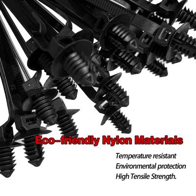 New 160x Car Wire Harness Fastener Tie Wrap Cable Clips Cable Ties Nylon Replacement