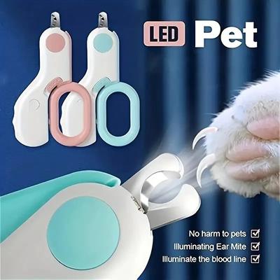 Tagliaunghie per Gatti con Luce LED Tagliaunghie per Cani Gatti con Blocco di Sicurezza Articoli per Pulizia Toelettatura Cuccioli Gatti