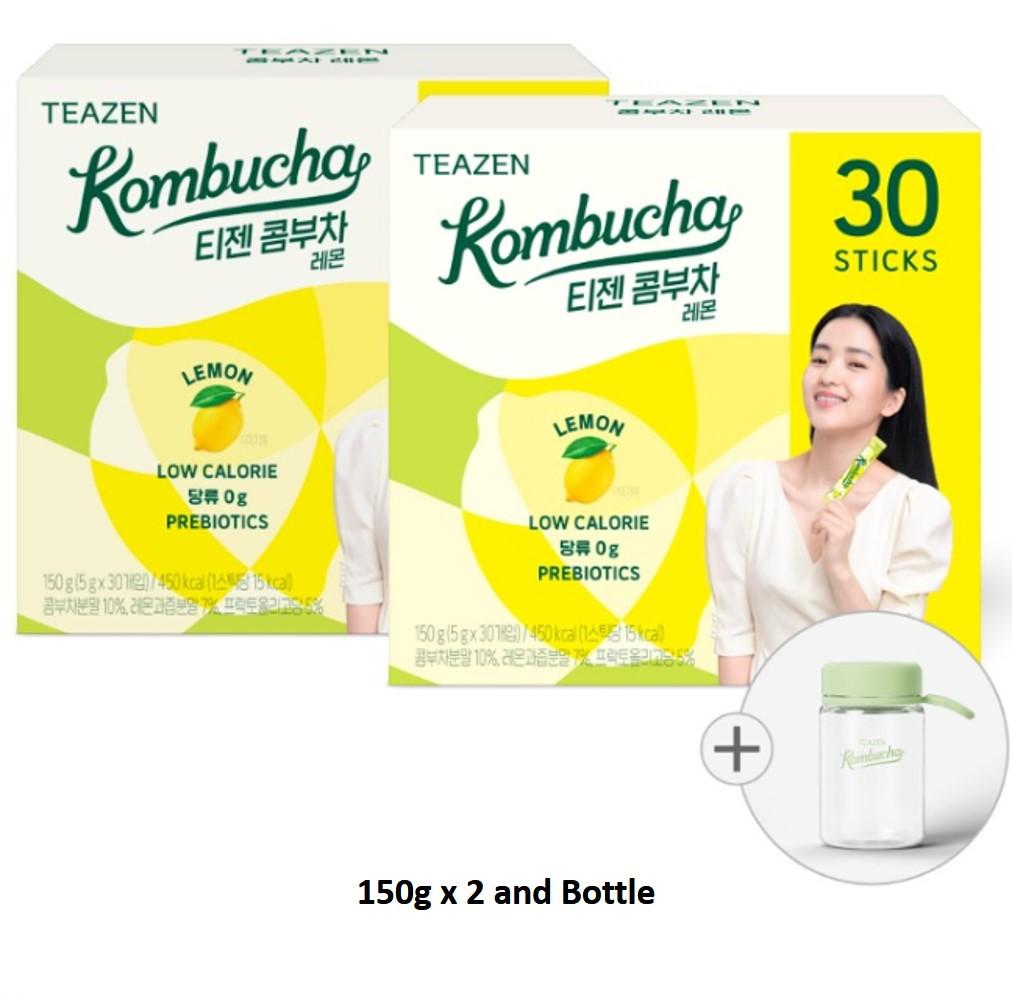 

[Teazen] Чайный напиток Комбуча Teazen с набором бутылок Lemon 150g x 2 and Bottle