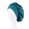 New Women's Satin Solid Wide-brimmed Sleeping Hat Unisex Head Wrap Elastic Band Cap Hair Care Bonnet Night Hat Bonnet De Nuit