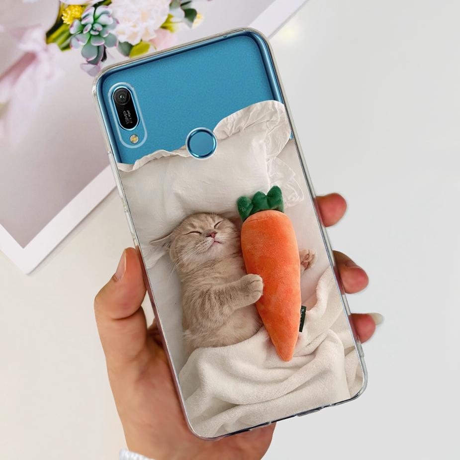 For Huawei Y6 2019 Case Y6 Prime 2019 Fashion Painted Cover Clear Silicone Phone Case For Huawei Y6s 2019 Y6 Pro 2019 Soft Shell