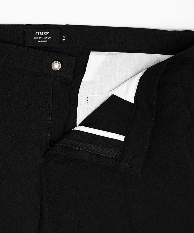Seuteulaikeu Elegant Bootcut Trousers (Black)