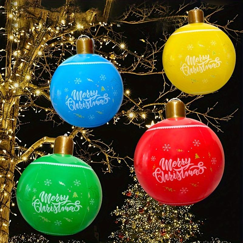 Christmas Inflatable Snowballs PVC Vibrant Lantern Ball Decorations Indoor and Outdoor Holiday Xmas Supplies Party Supplies Set