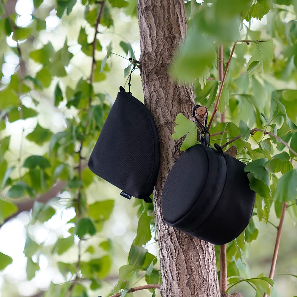 Watchget Kaffefilterholder Gjenbrukbar Kaffepapirfilter Oppbevaringspose for Konisk Filterpapir V60 Vanntett Lerret Perfekt for Utendørs Camping Reise