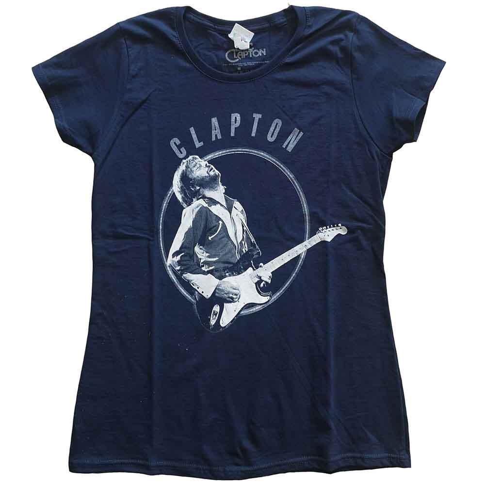 Eric Clapton T Shirt Vintage Photo Logo Unisexs Skinny Fit Navy Blue M S