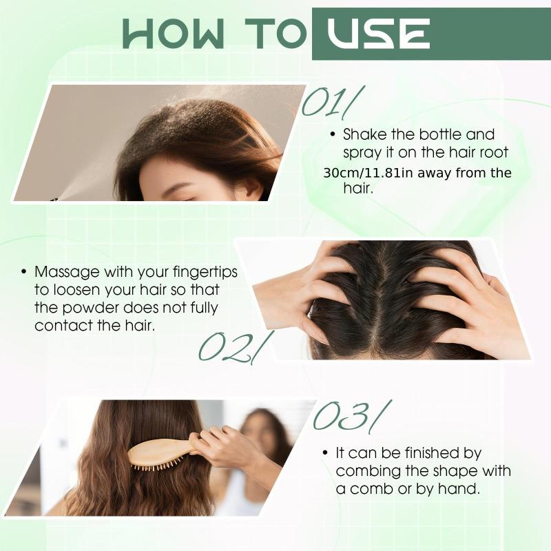 Spray per Capelli Secchi Senza Risciacquo da 100 ml, Rinfrescante e Naturale per Volume alle Radici, Texture Leggera, Controllo dell'Olio, Secchi e Puliti, Asciugatura Senza Lavaggio