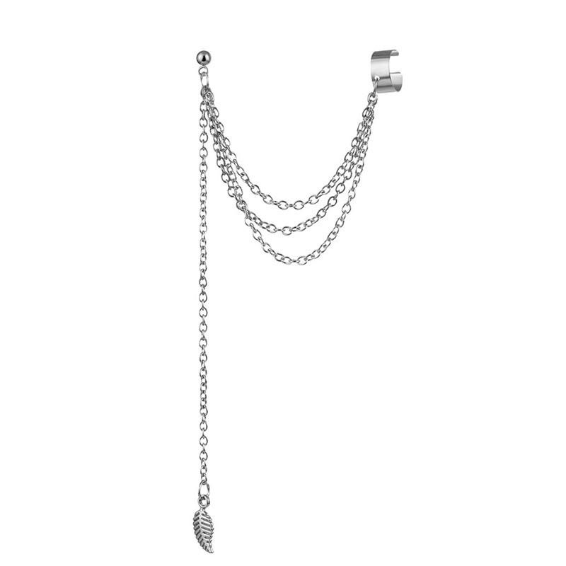 

Металлические серьги-кисточки в виде листьев, клипсы для ушей, набор для проколотых ушей, персонализированные серьги, клипсы для ушей