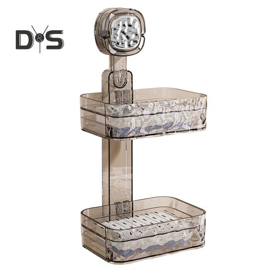 Săpunieră cu ventuză cu găuri de scurgere, puternică, portantă, ușor de instalat, montată pe perete, săpunieră de duș