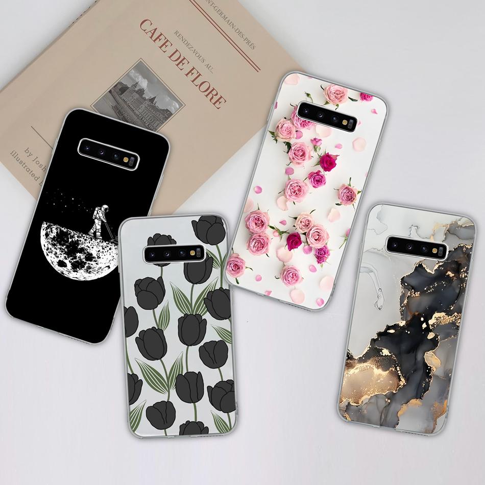 For Samsung S10 Lite Plus S10E Phone Case Creative Stamp Soft Clear Silicone Anti Drop Back Cover For Samsung Galaxy S 10 E Mask