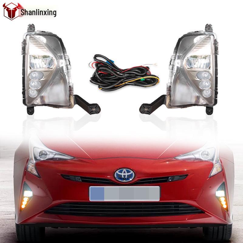 Compatible with 16-18 Toyota Prius LED Daytime Running Lights & Turn Signal Fog Lights
