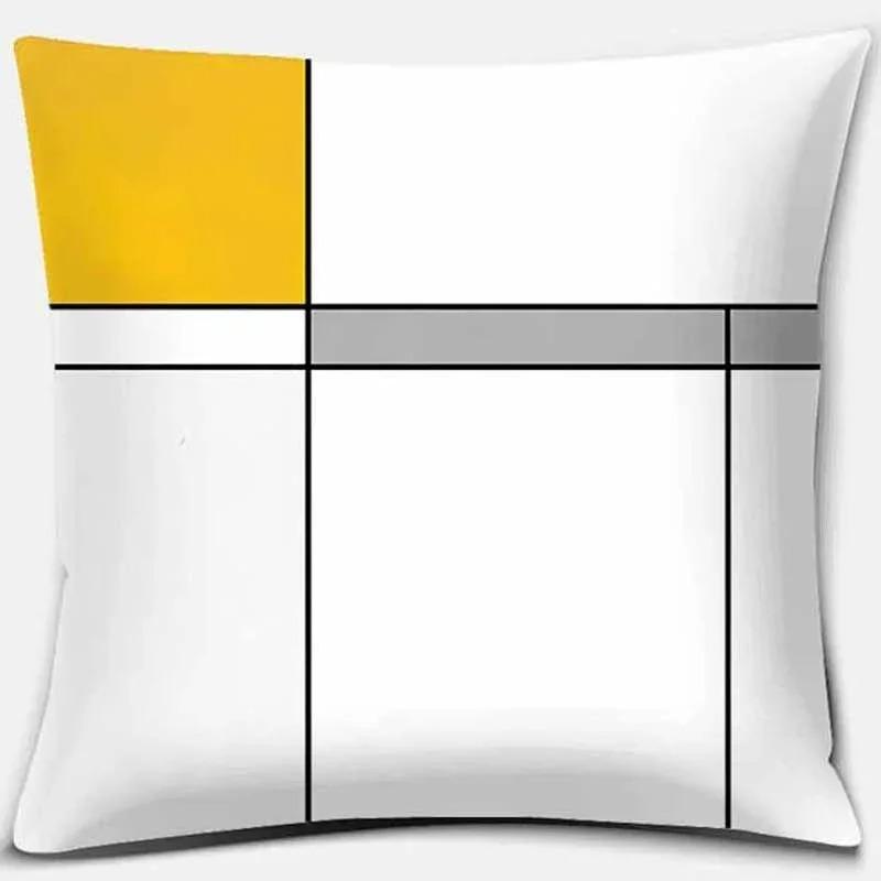 Простой Современный Домашний Декор Автомобиль Диван Наволочка Геометрический Квадратный Принт Наволочка 16x16Inch