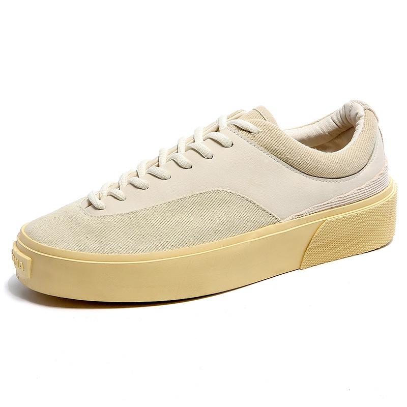 

Осенняя новая мужская обувь студенческие низкие парусиновые туфли антивулканизированные неправильные туфли повседневные спортивные трендовые туфли для доски X102 39 бежевый