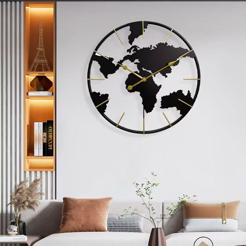 Wall Clock Home Decor Easy to Read Versatile Reliable Round Quiet Movement Analog Clock for Bar Kitchen Hotel Office Bathroom