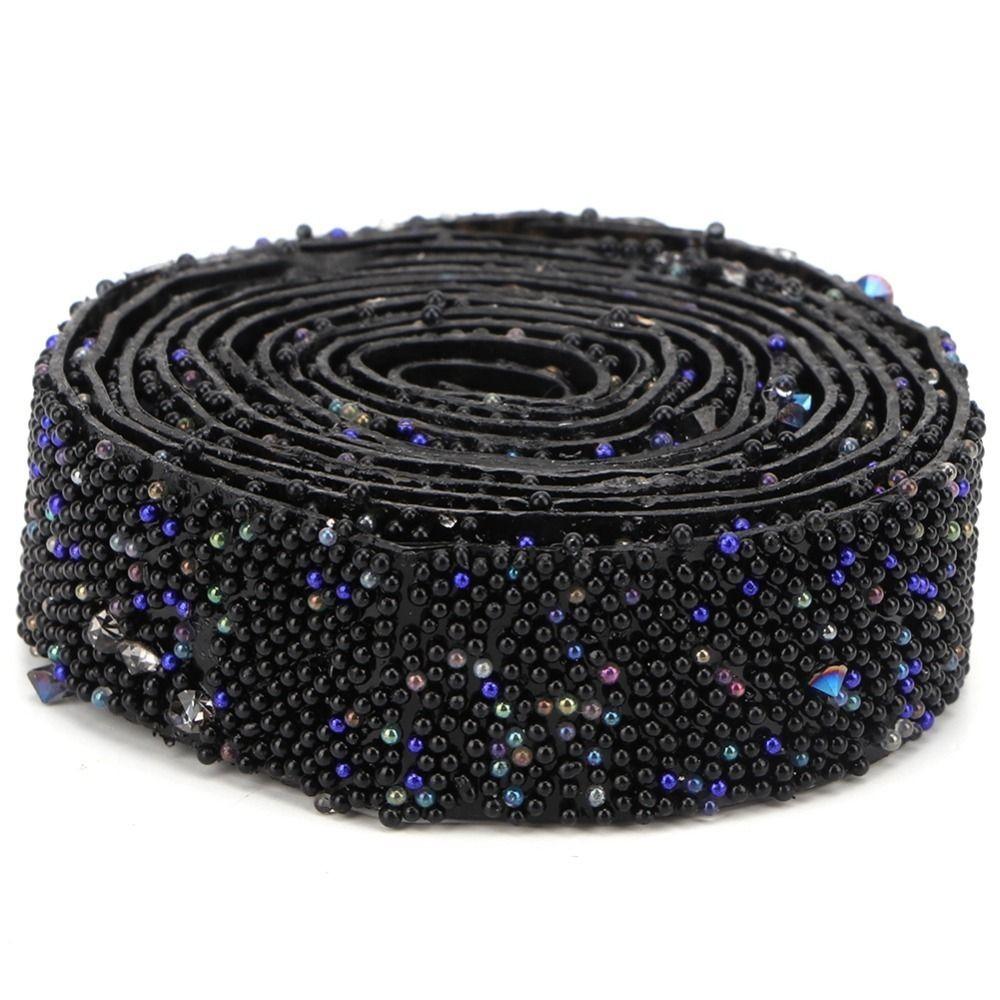 1PCS Delicate Shiny Sequin Beaded Trim 0.59inch Rhinestone Beaded Ribbon For DIY Crafts