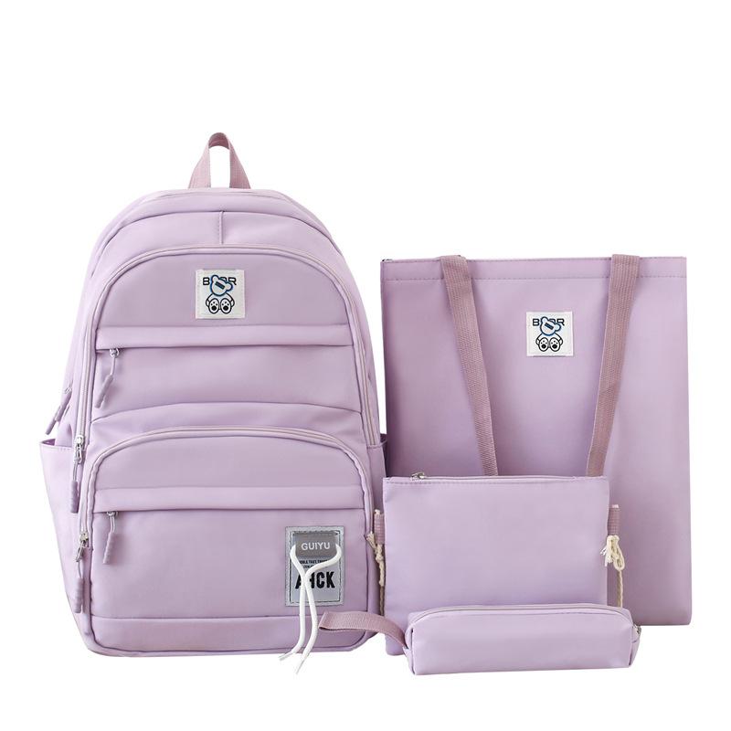 

Trendy Minimalist Backpack for Women Large Capacity Student Backpack Fashionable School Bags Casual Backpack Cute Backpacks Sac one size фиолетовый