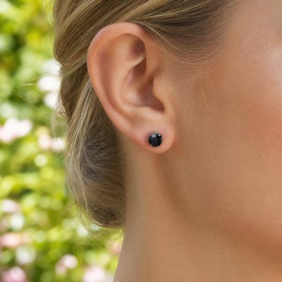 Yousheng 1 Pair Stud Earrings, Four-Claw Cubic Zirconia Sparkling Ear Studs, Women Earrings for Versatile Daily Wear Jewelry