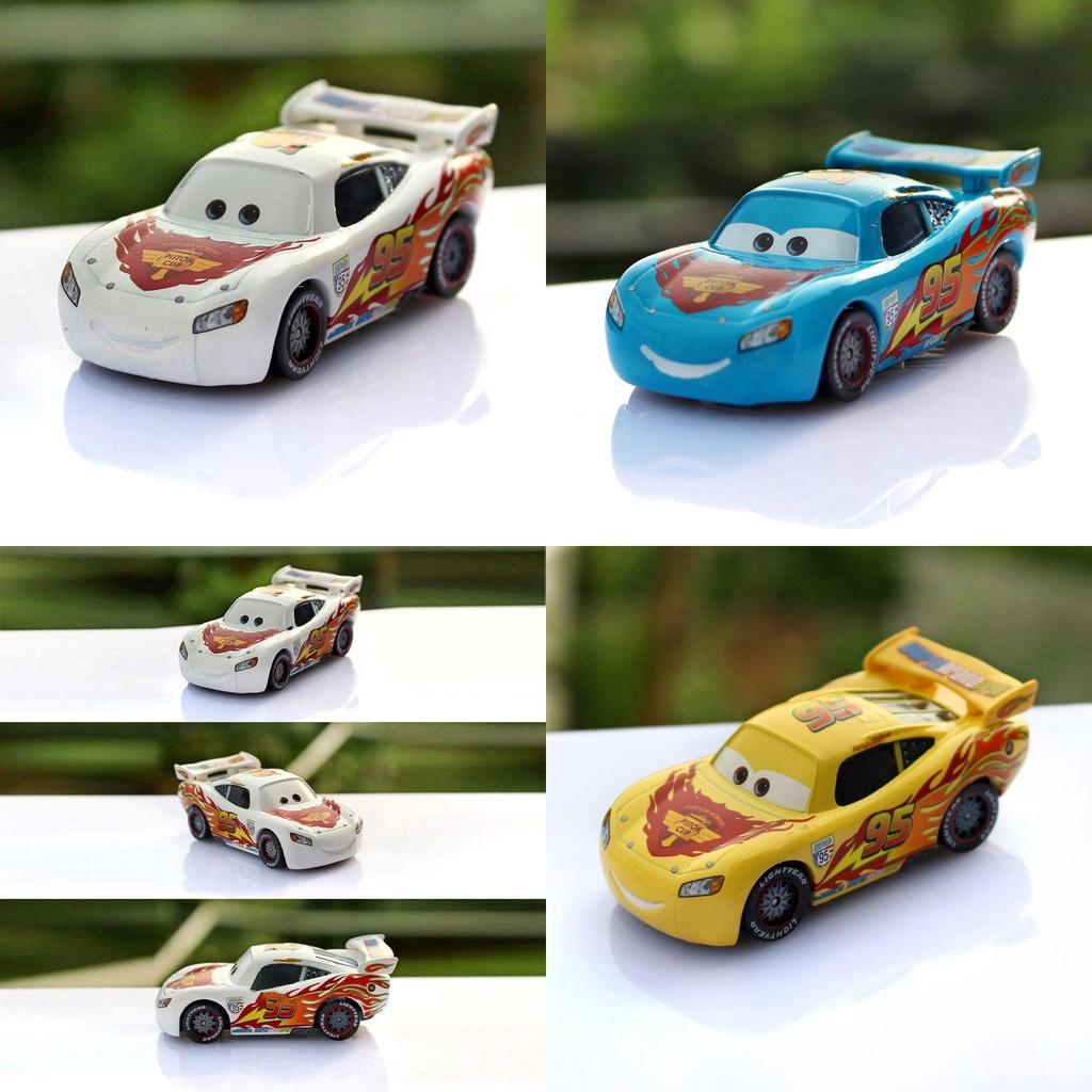 Delightful Cars 95 Yellow Blue Green Mcqueen Alloy Childrens Toy Car Model For Joyful Playtime
