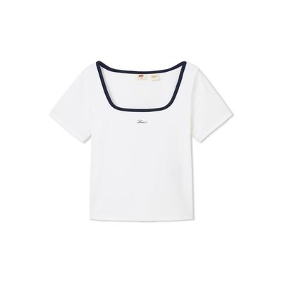 Levis Fashionable Versatile Solid Color Knitted Casual Short Sleeve T-Shirt Men Tops 0019T-0003