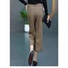 New Women Summer Fashion Minimalist High Waist Wide Leg Suit Pants Office Lady Business Casual Elegant Straight Cropped Trousers