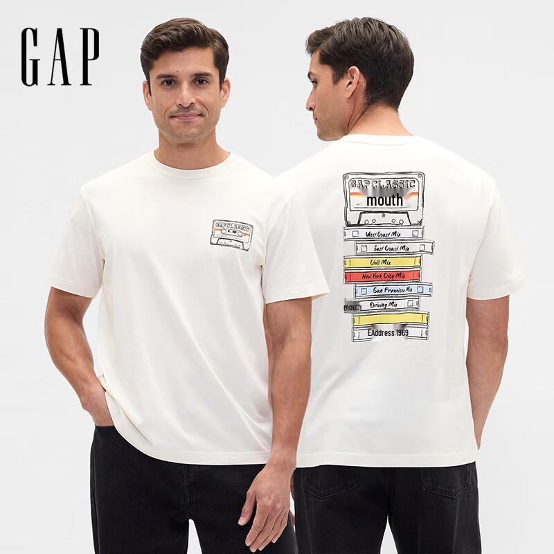 GAP Unisex Logo Print Short Sleeve T-Shirt M