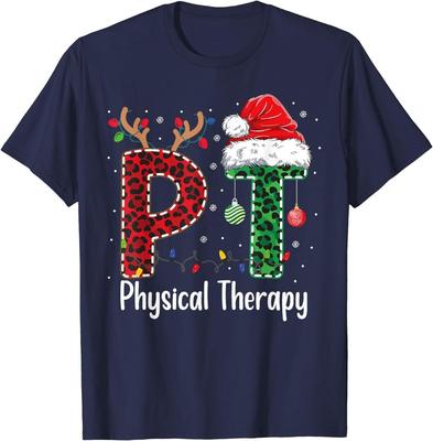 Physiotherapie Weihnachten Nikolausmütze PT Therapeut T-Shirt