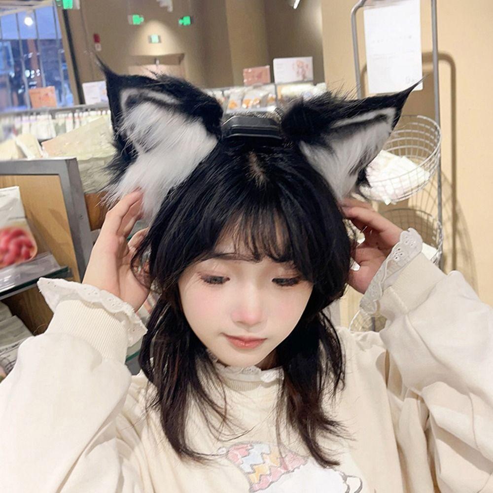 Rechargeable Electric Fox Ear Headband Detachable Cosplay Headpiece Movable Cat Ears Cosplay
