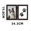 Double Photo Frame Wooden Picture Tabletop for Parents, Pet Owners, Nursery, Desk