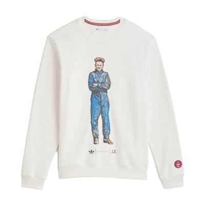 adidas Originals X C.P. Bedrijfssamenwerking FW24 Mode Bedrukt Lange Mouw Sweatshirt Unisex sweatshirt Wit JH1463