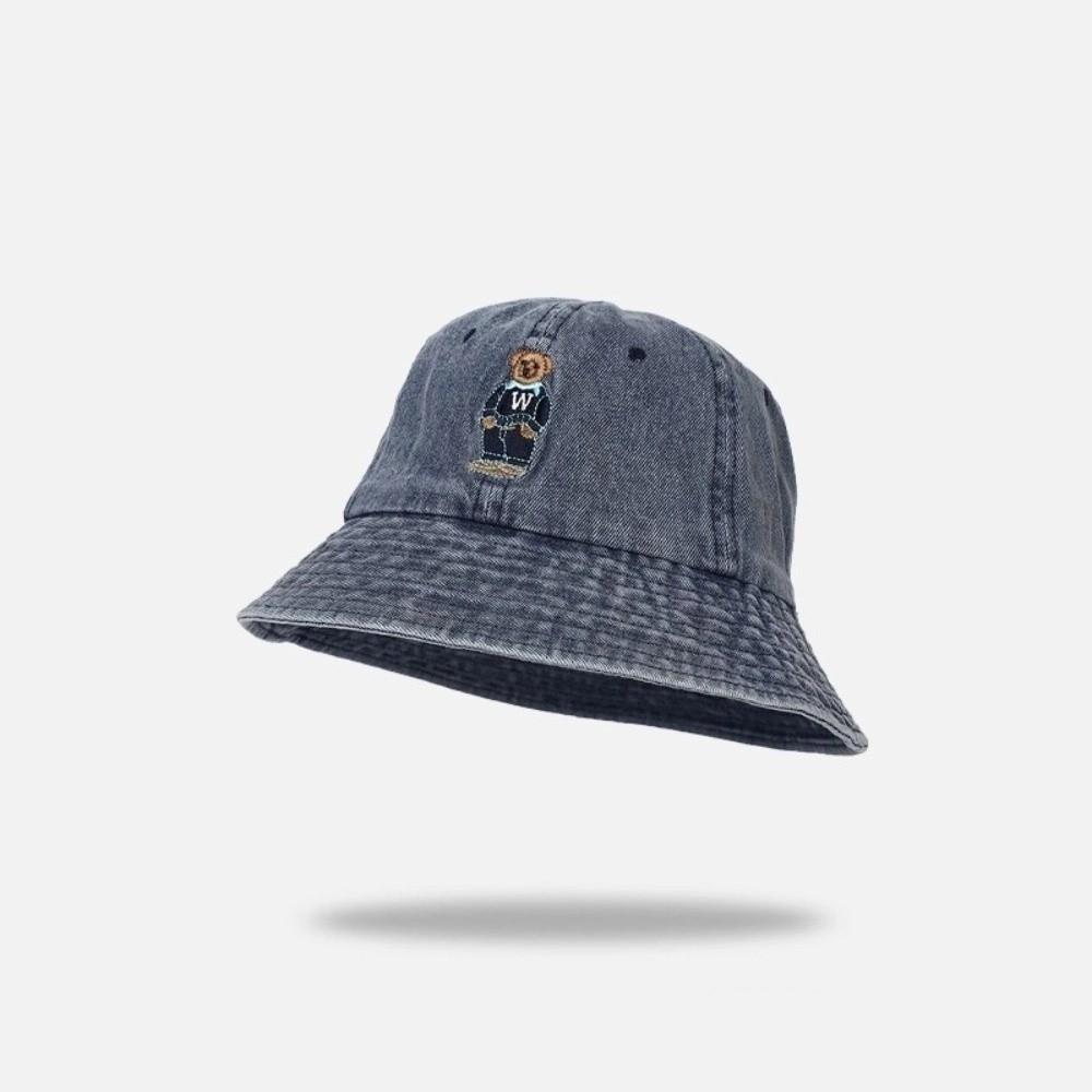 Versatile Denim Bucket Cap Korean Sun Protection Hat Cute Denim Fishing Cap  Spring Summer