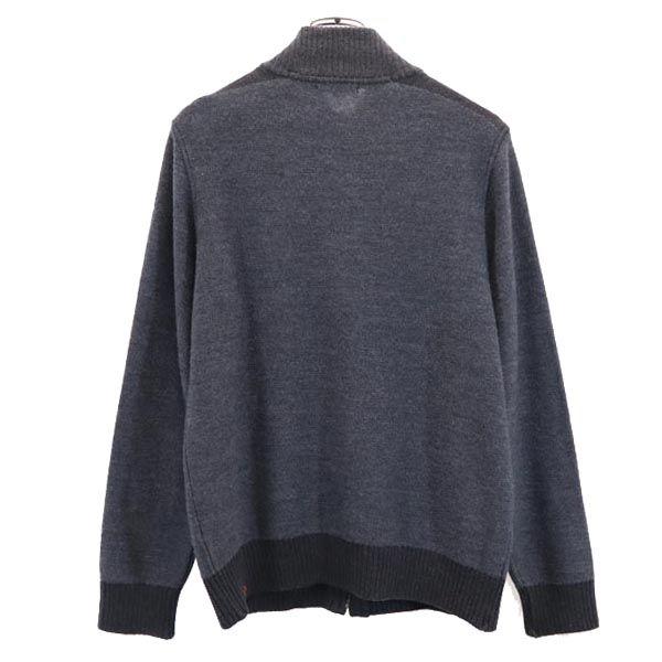Burberry Made In Japan Knit Jacket M Gray Sanyo Shokai Men's Used