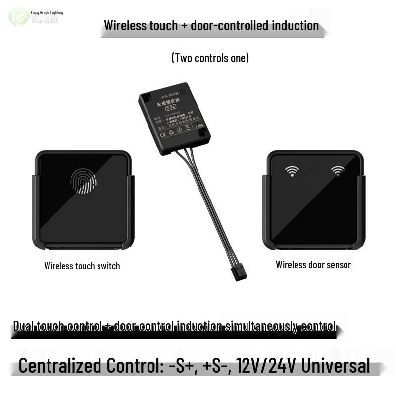 12V/24V Rechargeable Wireless Touch & Motion Sensor LED Strip Light for Cabinets