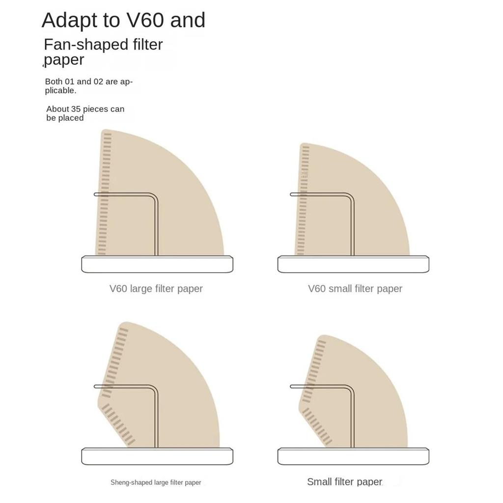 NOELAMOUR Wooden Coffee Filter Holder, Coffee Paper Stand, Disposable Coffee Filters (Walnut Wood)